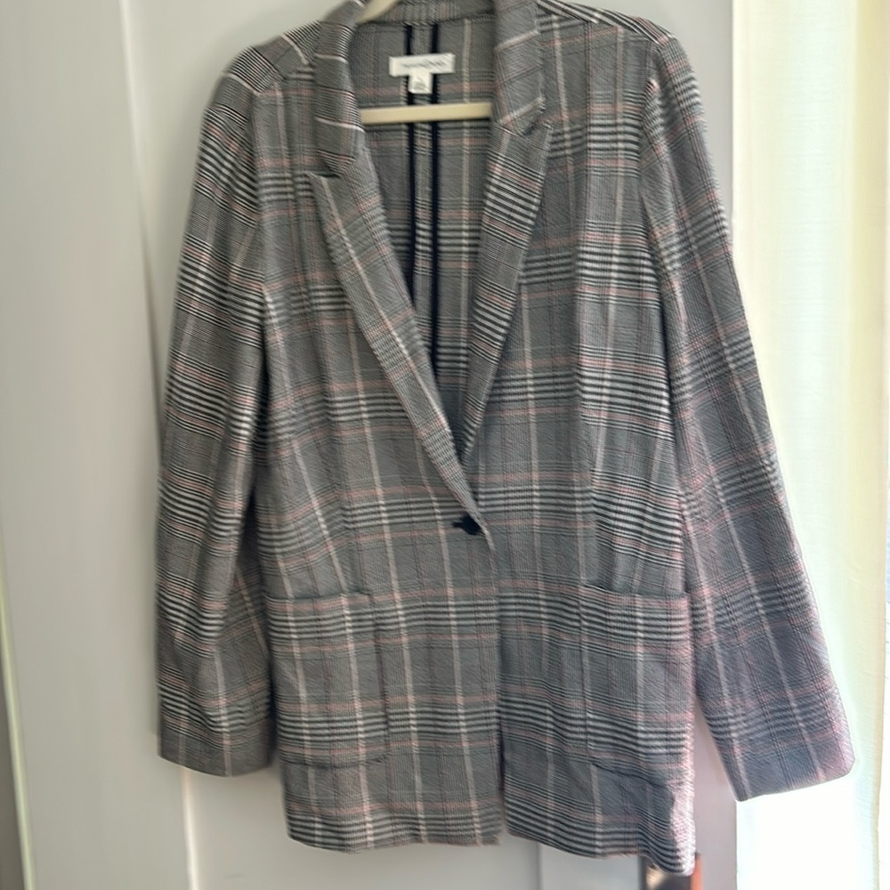 Nordstrom Treasure and Bond Plaid Blazer L